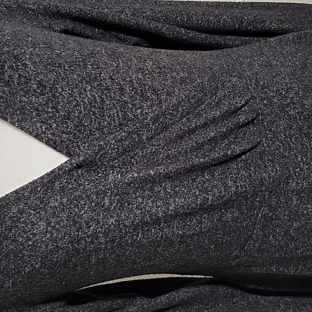 Anthropologie Saturday Sunday Gray Faux Wrap Knit Sweater Dress M Long Sleeve - Picture 5 of 13